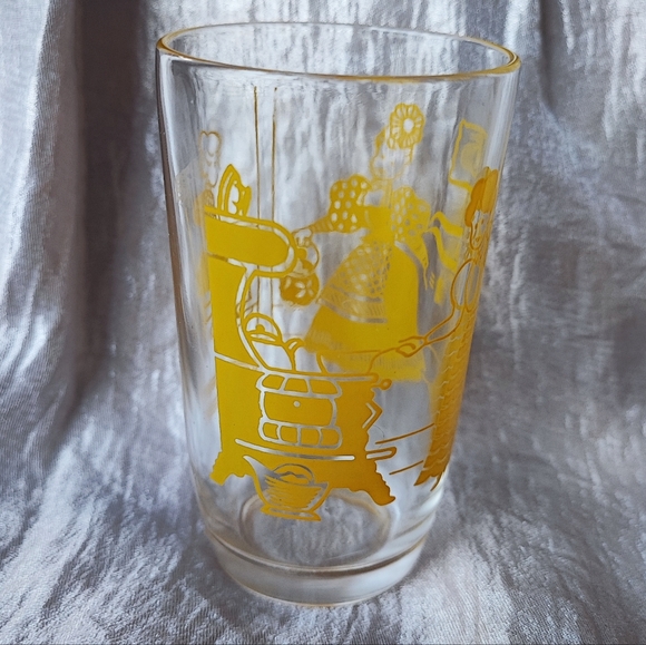 5 Swanky Swig Vintage Juice Glasses Jelly Jars Green Blue Yellow - Picture 6 of 9